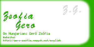 zsofia gero business card